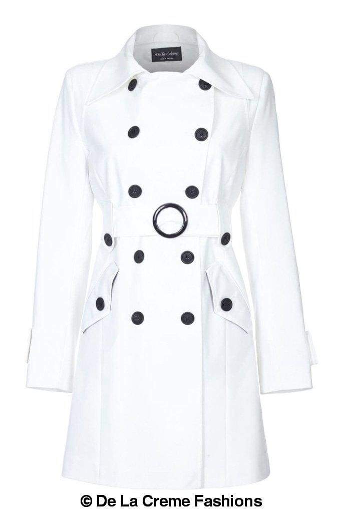 De La Creme Fashions - Wholesale Coat - Women's - Alice Mid Length Belted Mac Coat20