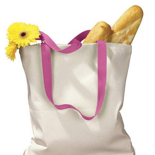 DressesMax - Wholesale Tote Bag - Women's - BAGedge Canvas Tote with Contrasting Handles BE010