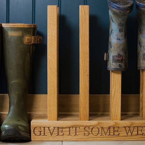 From The Oak Tree - Wholesale Shoe Rack - Oak Welly Boot Rack