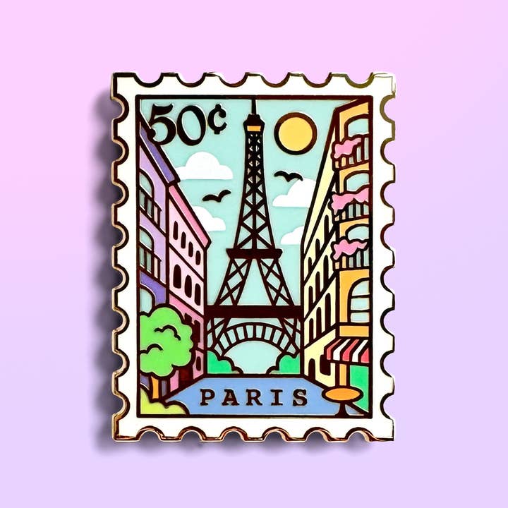 Paris Enamel Pin for wholesale by Joy Addict