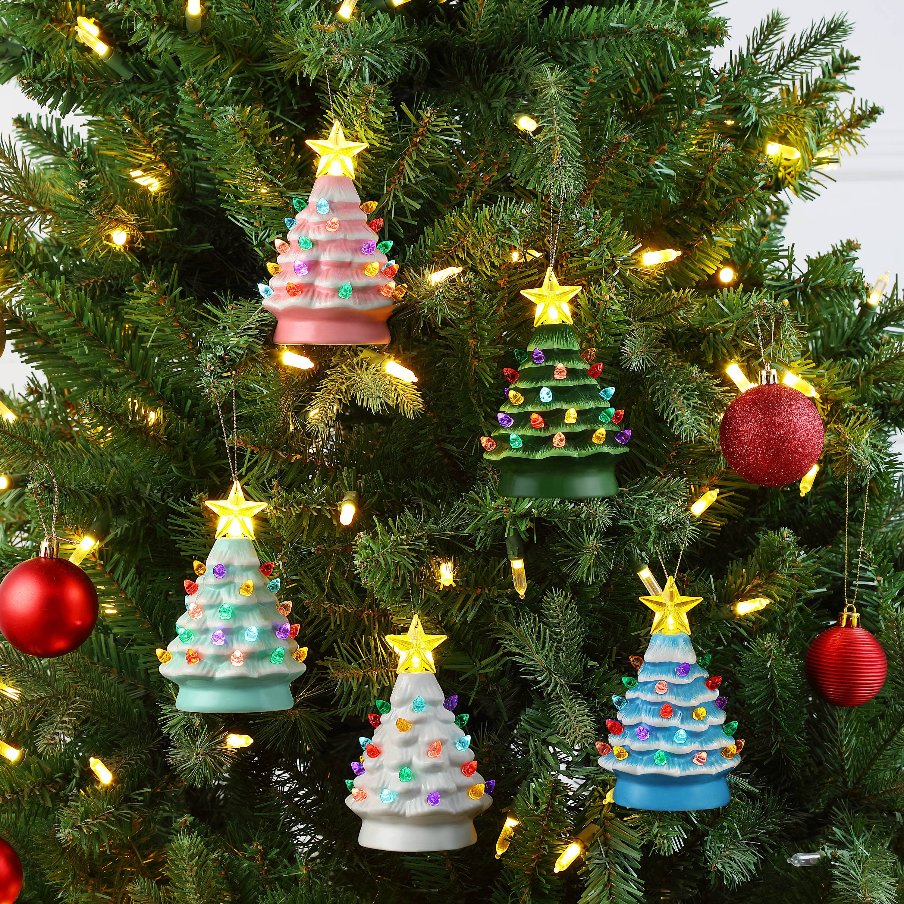 Mr. Christmas - Wholesale Christmas Decoration - 5" Nostalgic Tree - Pink3