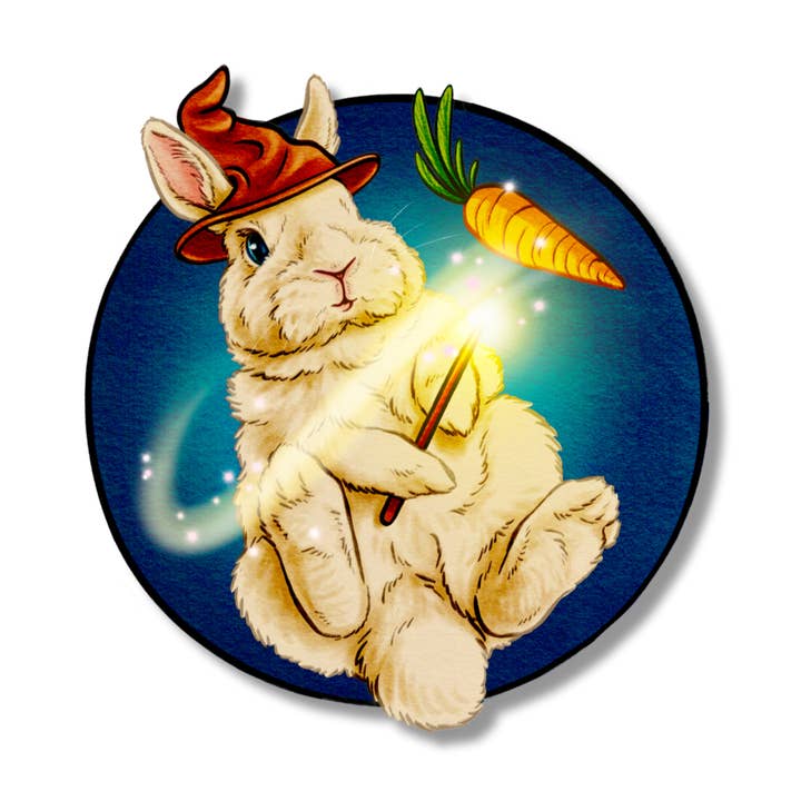 Sticker "Magical bunny" for wholesale by Firlefanz Design