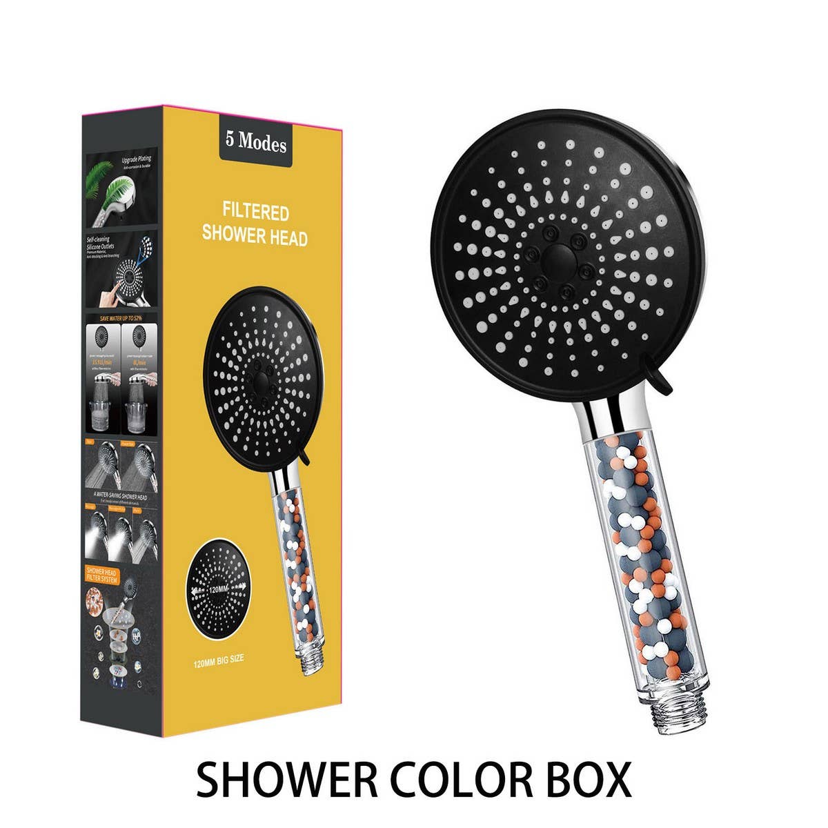 ACCITY - Wholesale Shower Head - 5 SPRAY MINERAL STONE FILTER SHOWER HEAD_CWASC17060