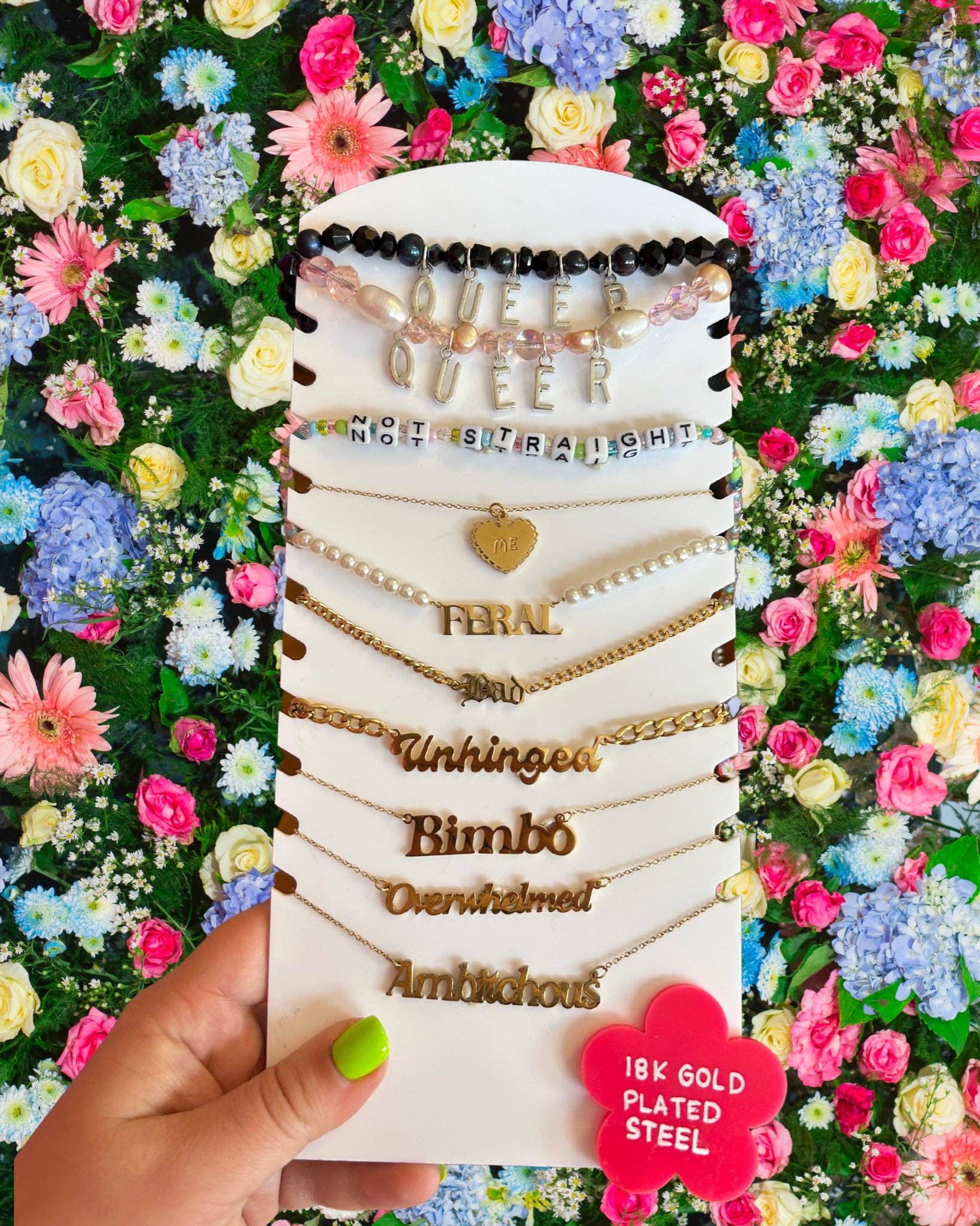 The Peach Fuzz - Wholesale Pendant/Charm Necklace - Unhinged Nameplate Necklace8