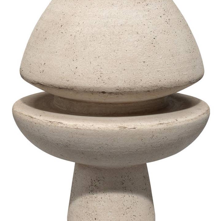 Cream Ceramic Foundation Decorative Vase for wholesale by LOOMLAN