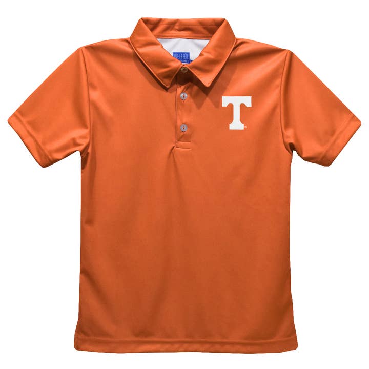 Vive La Fete - Wholesale T-Shirt - Kids - Tennessee Vols Embroidered Orange Short Sleeve Polo Shirt