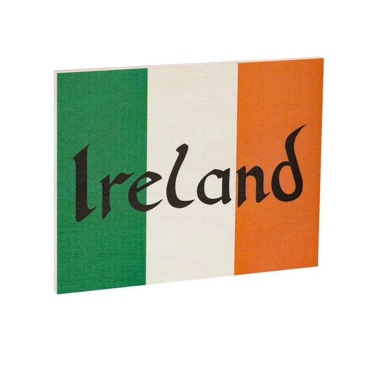 JennyGems - Vente Pancarte - Panneau en bois représentant le drapeau de l'Irlande, décor irlandais, jour de la Saint-Patrick2