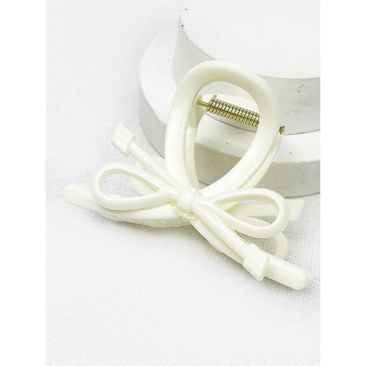 MIX COLOR Medium Knotted Bow Hair Clip Claw for wholesale on Faire