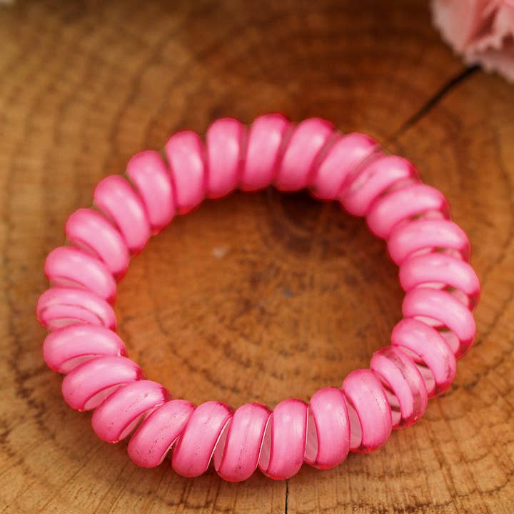 Multicolor 3 PCS Pink Phone Cord Hair Scrunchies for wholesale on Faire