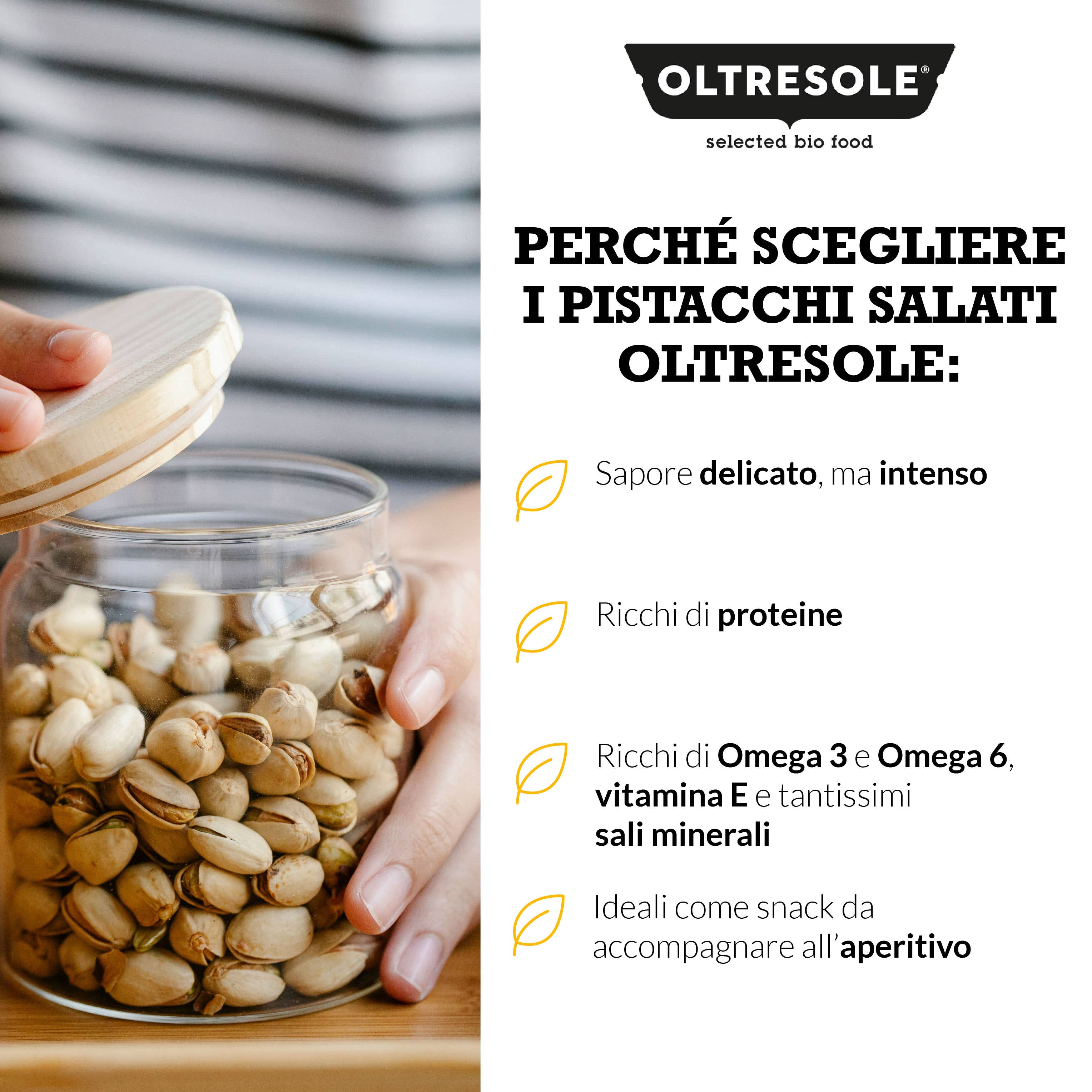 Oltresole - Wholesale Nuts - ROASTED SALTED PISTACHIOS WITH SHELL 1 Kg6