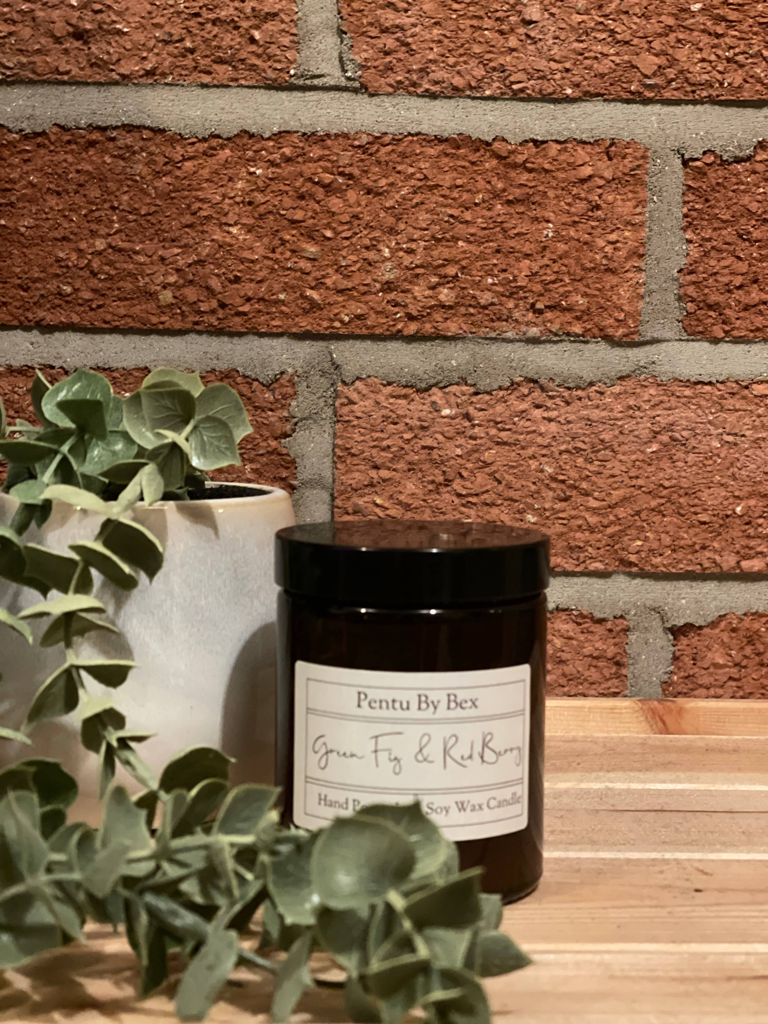 Pentu By Bex - Vente Bougie en bocal - Bougie en cire de soja Amber Jar Single Wicked 180 ml