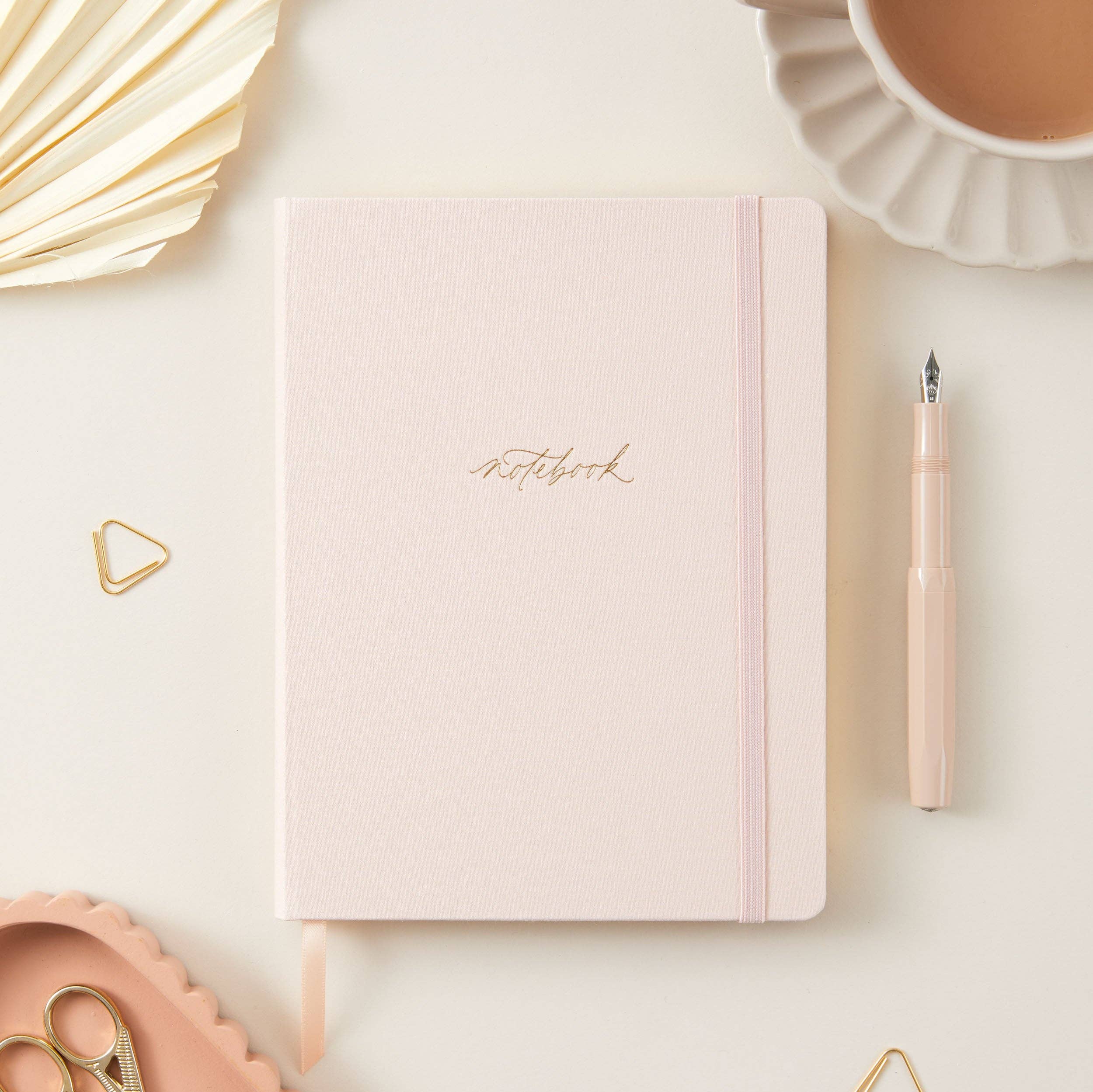 Blush And Gold – wholesale Notebook – Luxury Notebook / Journal - Blush (Cloth)3