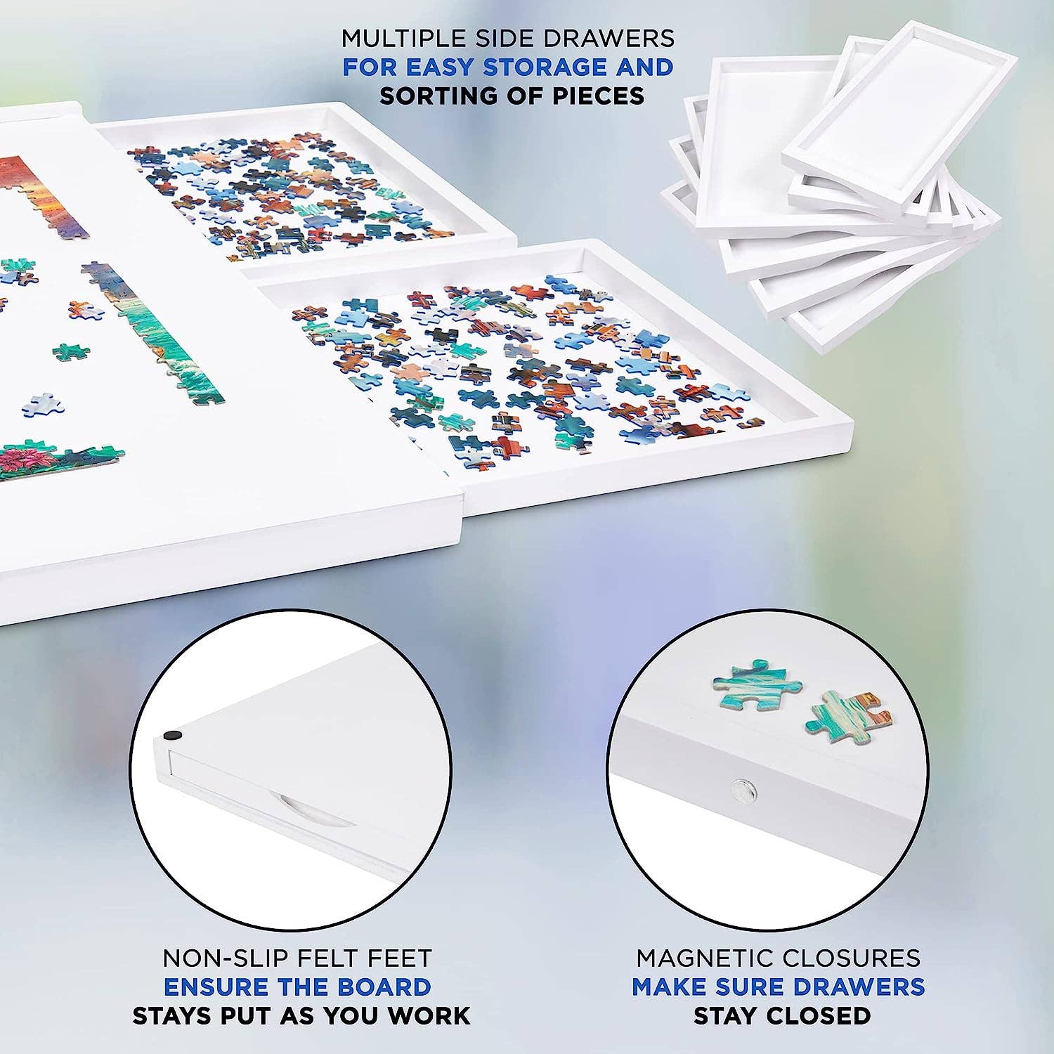 Jumbl – Großhandel Puzzle - Erwachsene – 1500-teiliges Puzzletafel aus Holz, 27 Zoll x 35 Zoll mit Deckel10