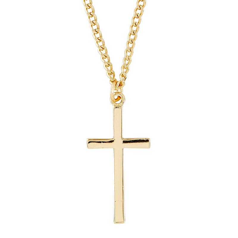 Christian Brands Catholic - Wholesale Pendant/Charm Necklace - Cross Pendant Necklace Gld0