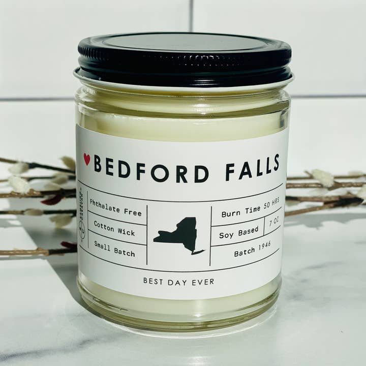White Bedford Falls, NY Candle for wholesale on Faire0
