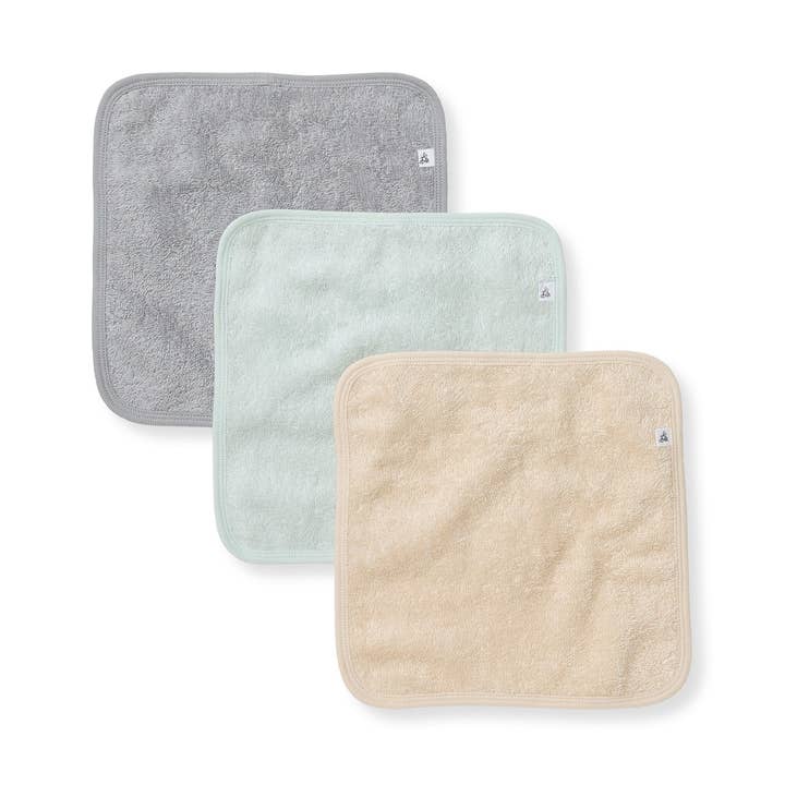Organic Cotton Woven Terry Solid Washcloths 3 Pack - Quarry
for wholesale by Burt's Bees Baby