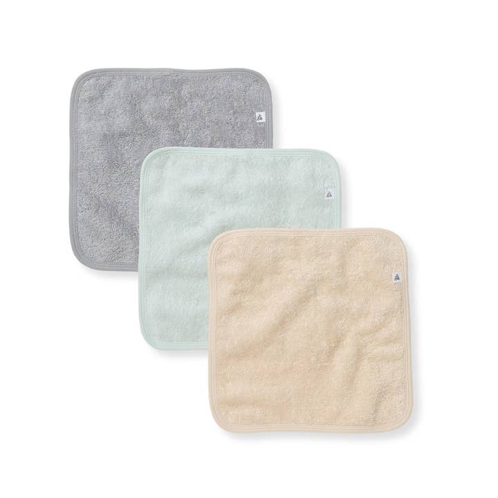 Organic Cotton Woven Terry Solid Washcloths 3 Pack - Quarry
for wholesale on Faire