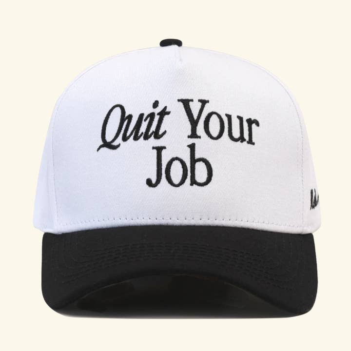 Lascia il tuo lavoro Snapback - Nero/Bianco per la vendita all'ingrosso da parte di Motel Margarita