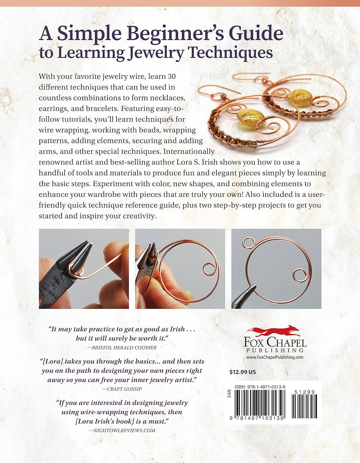 Fox Chapel Publishing - Wholesale Crafts, Hobbies & DIY Book - Wire-Wrapped Jewelry for Beginner's-Step-by-Step Techniques1