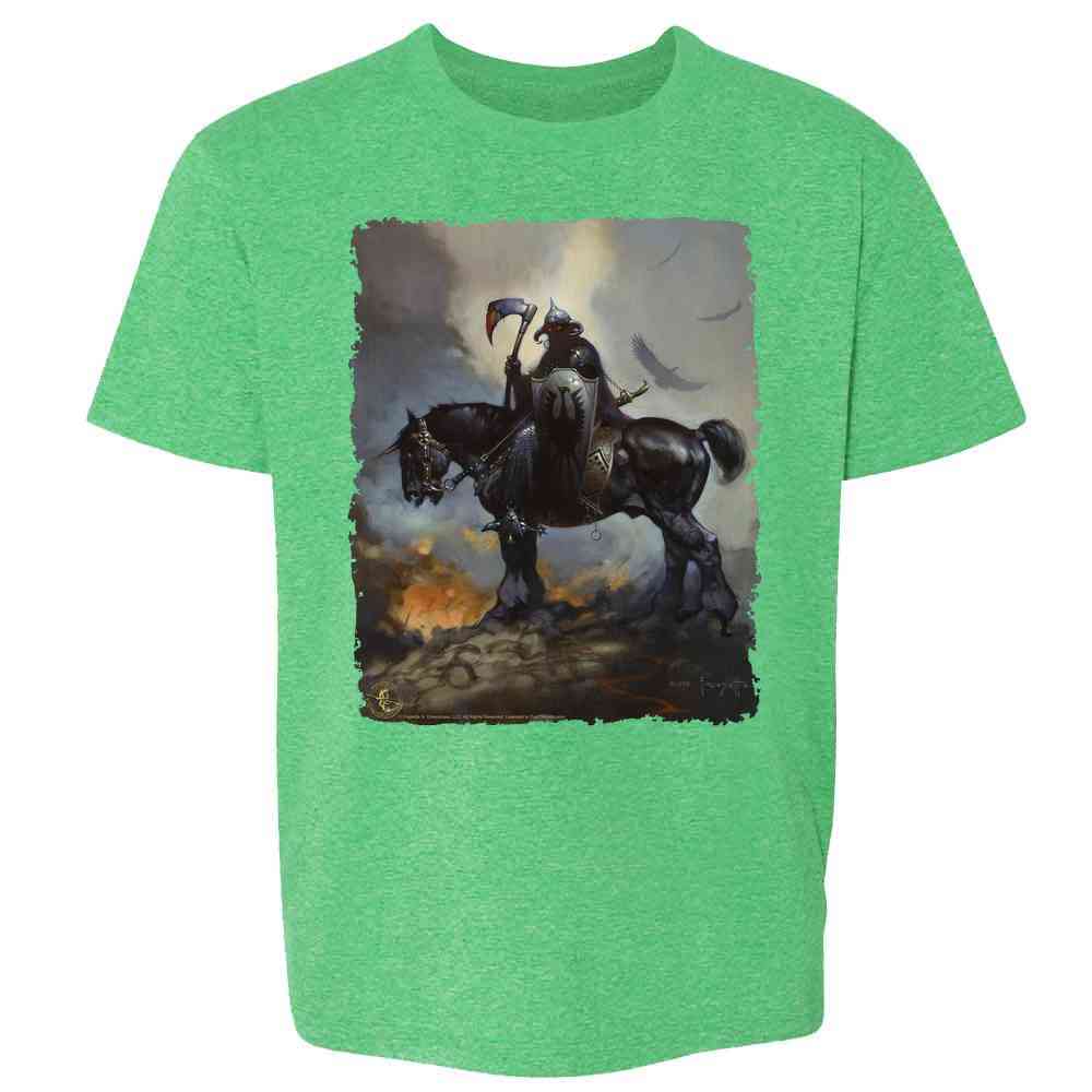 Pop Threads - Venta al por mayor Camiseta serigrafiada - Niños - Camiseta Death Dealer de Frank Frazetta Art Horror para niños y jóvenes8