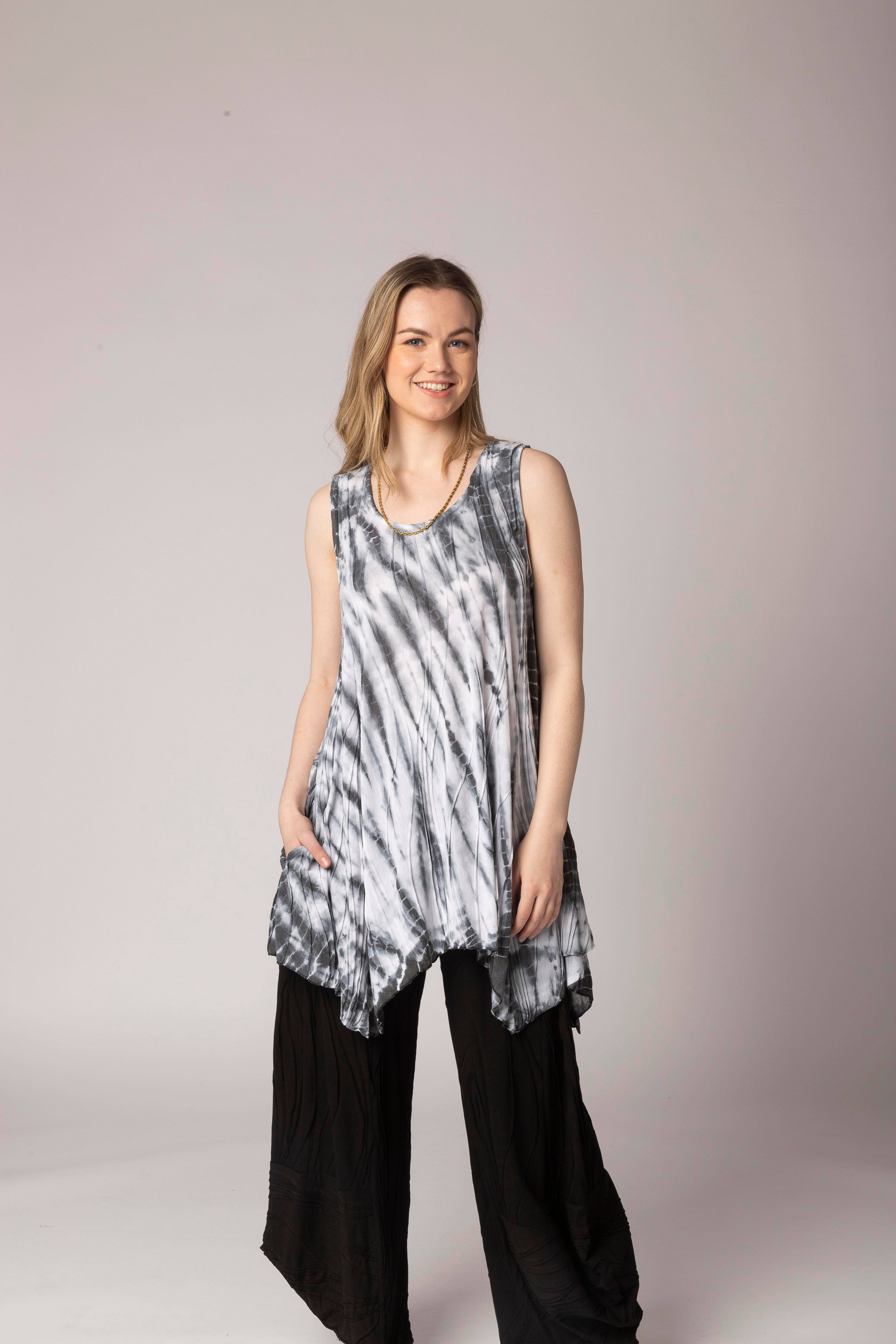 Windhorse Trading Inc - Vente Tunique – femme - Tunique en maille tie-dye. WN1602 T0