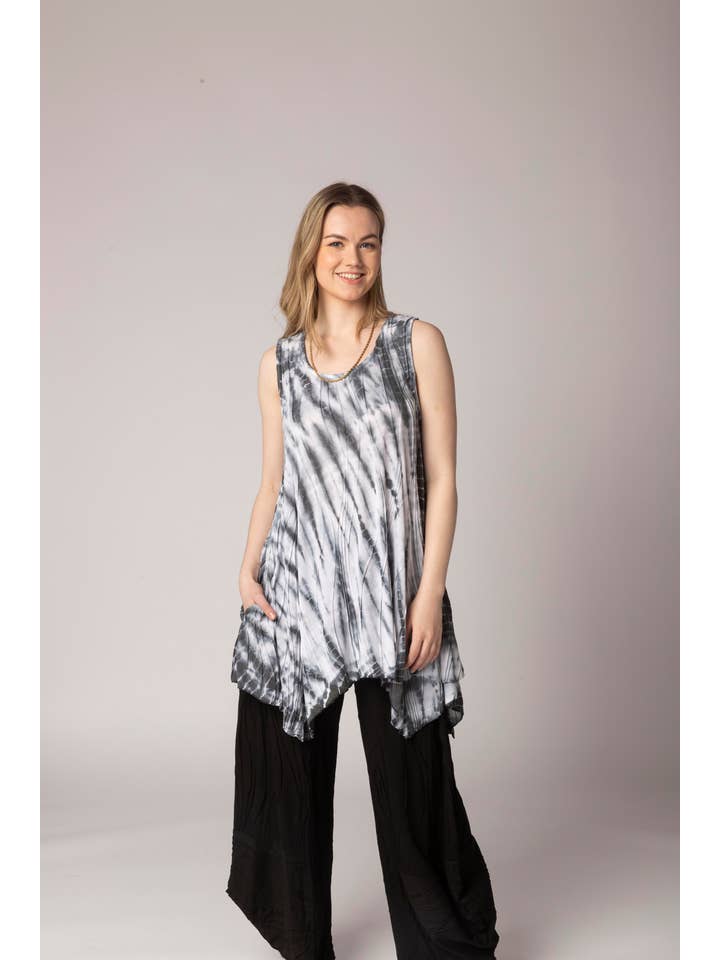 Windhorse Trading Inc - Vente Tunique – femme - Tunique en maille tie-dye. WN1602 T