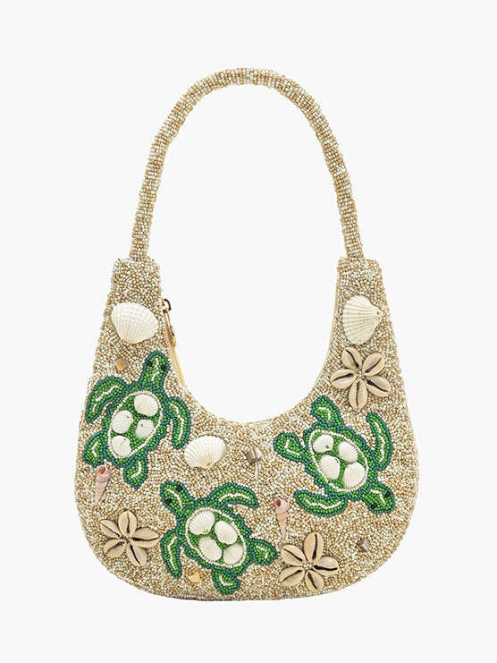 Hobo-taske med perler og skildpaddeskjoldmønster for engroshandel hos America & Beyond