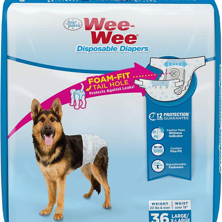 Petdropshipper - Wholesale Pet Diaper - Dog - Four Paws Wee-Wee Disposable Dog Diapers Diaper 1ea/Large/XL (36 ct)