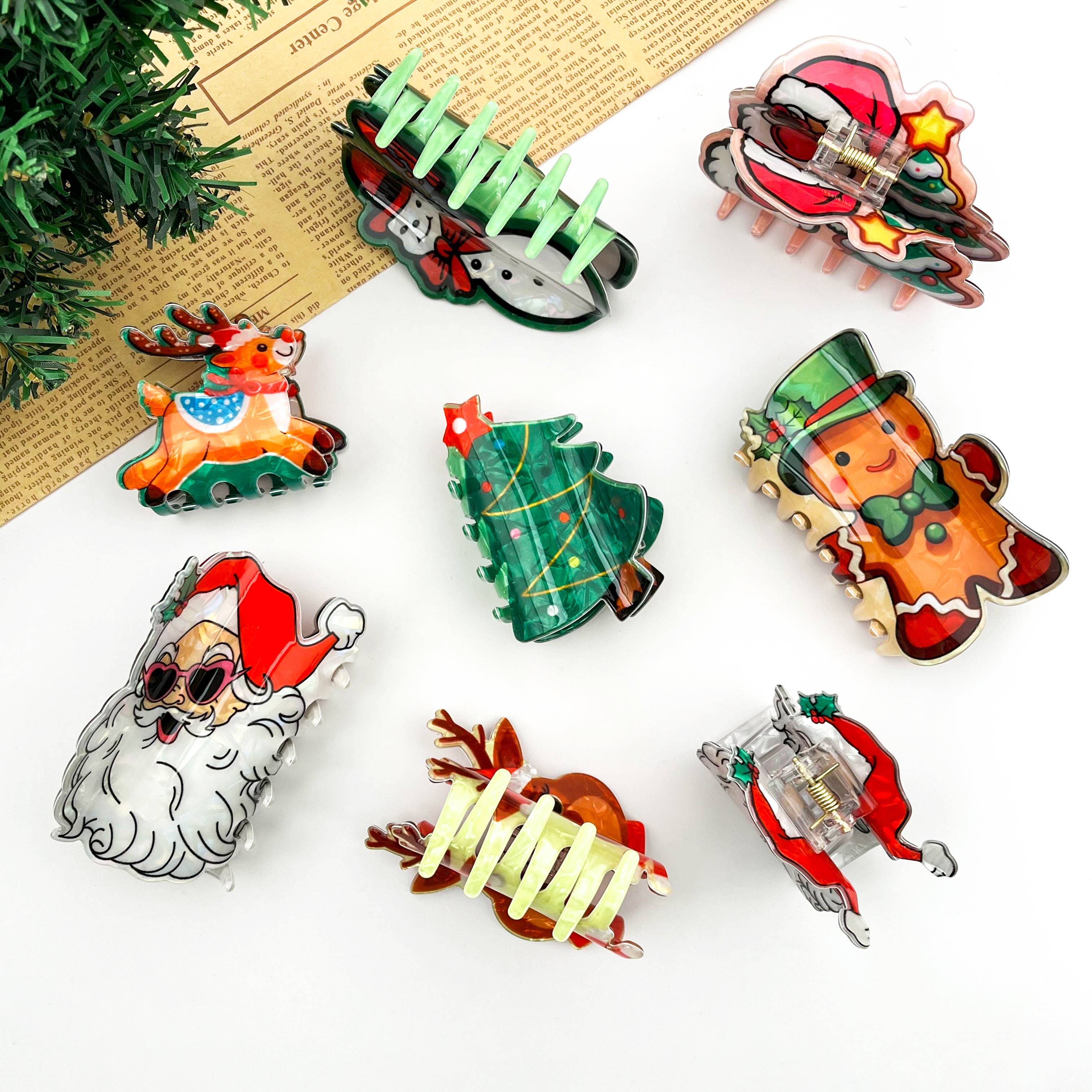 TheDivaSoap - Wholesale Hair Clip - Women's - Christmas Series Hair Claw Clip, Festive Winter Hair Clip9