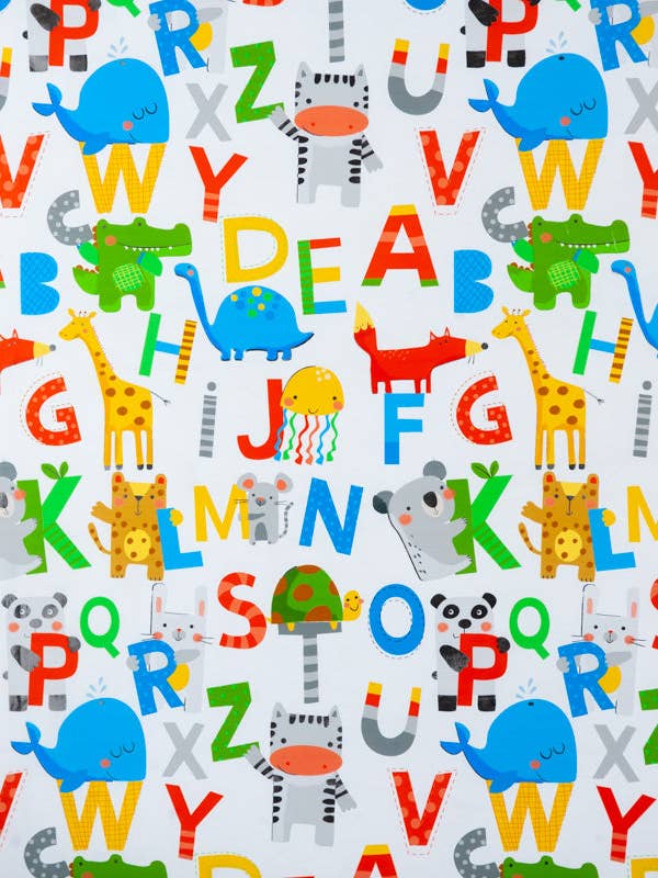 Alphabet Animals - 1805 - Bulk Children's Gift Wrap for wholesale by Artist Point Gift Wrap