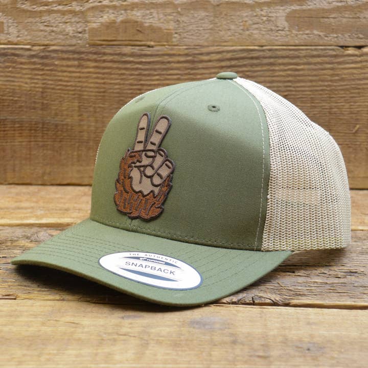 Squatchy - Wholesale Trucker Hat - Unisex - Bigfoot Peace Hat4