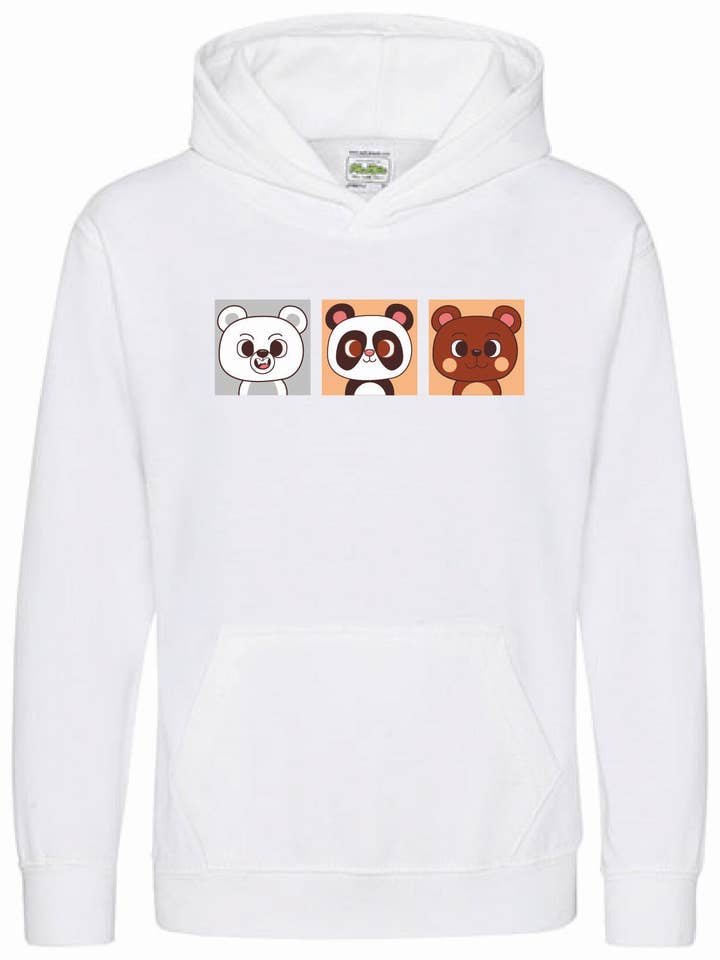 Barn - Huvtröja - Bear Trio 1 för wholesale av PrintFreakz