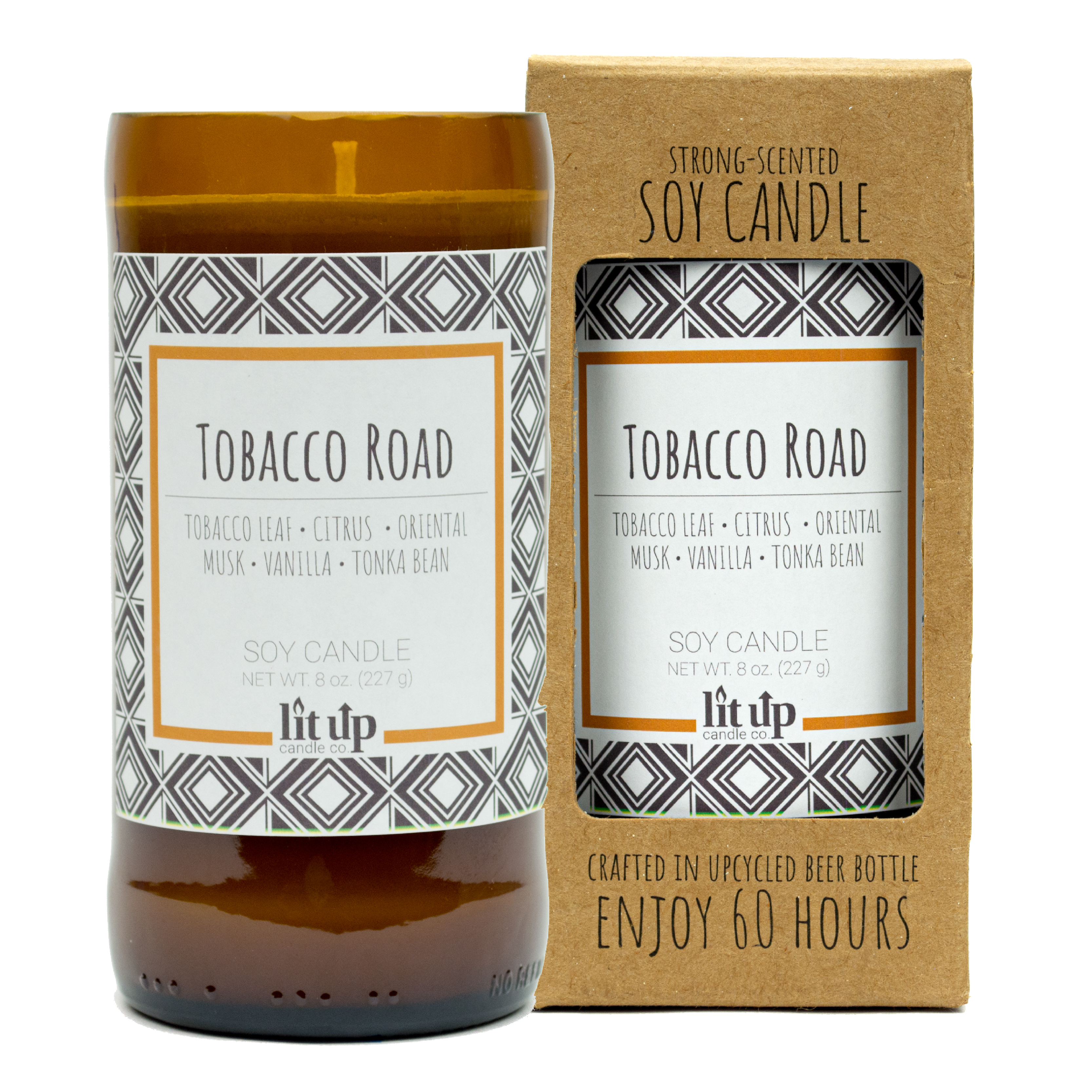 Lit Up Candle Co. – wholesale Jar/filled candle – 8-PACK 8 oz. scented soy candles in upcycled beer bottles1