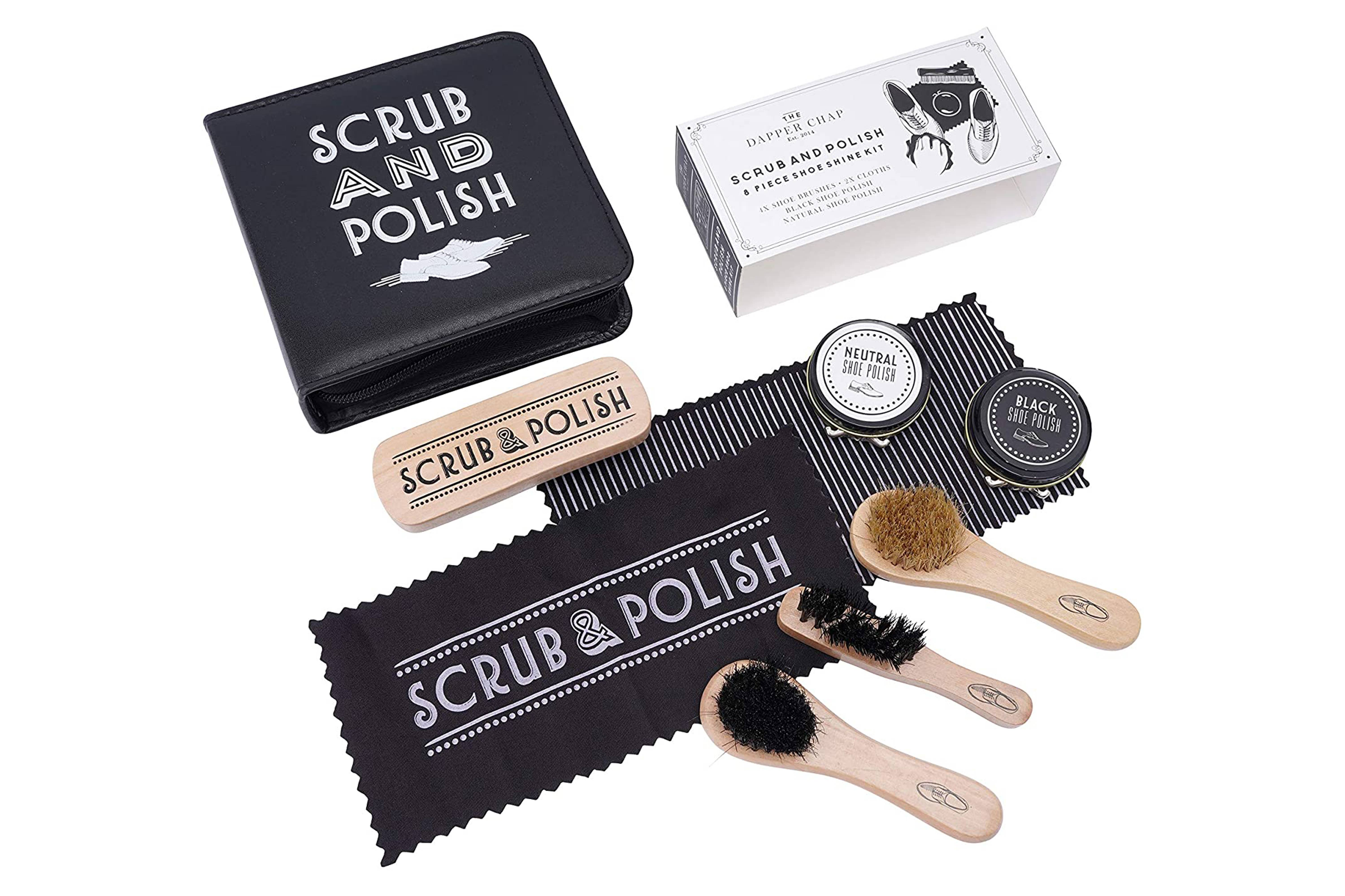 CGB Giftware - Wholesale Shoe Care Kits & Sets - Men 8-Piece 'Scrub and Polish' Shoe/Trainer Cleaning Kit1
