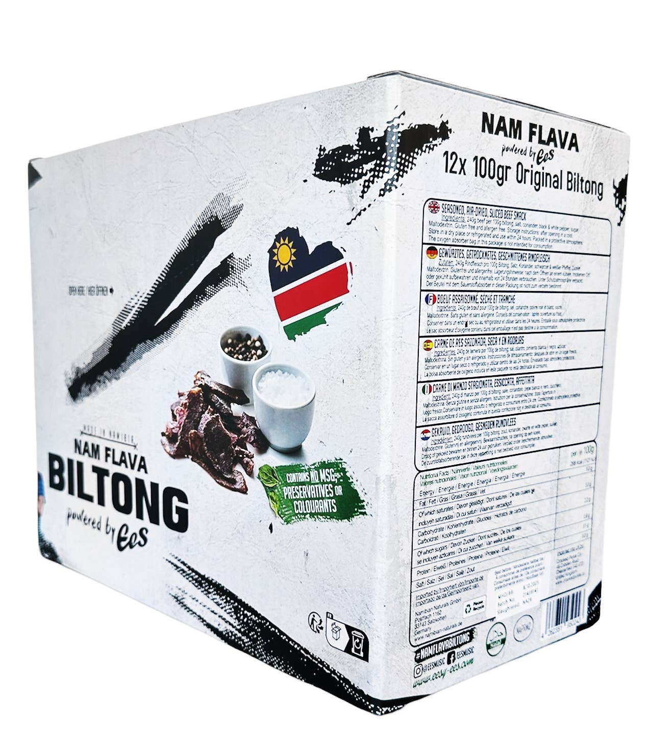 EES – Jerky por atacado – Original Nam Flava Biltong da EES (12 pacotes - 100 g cada)5