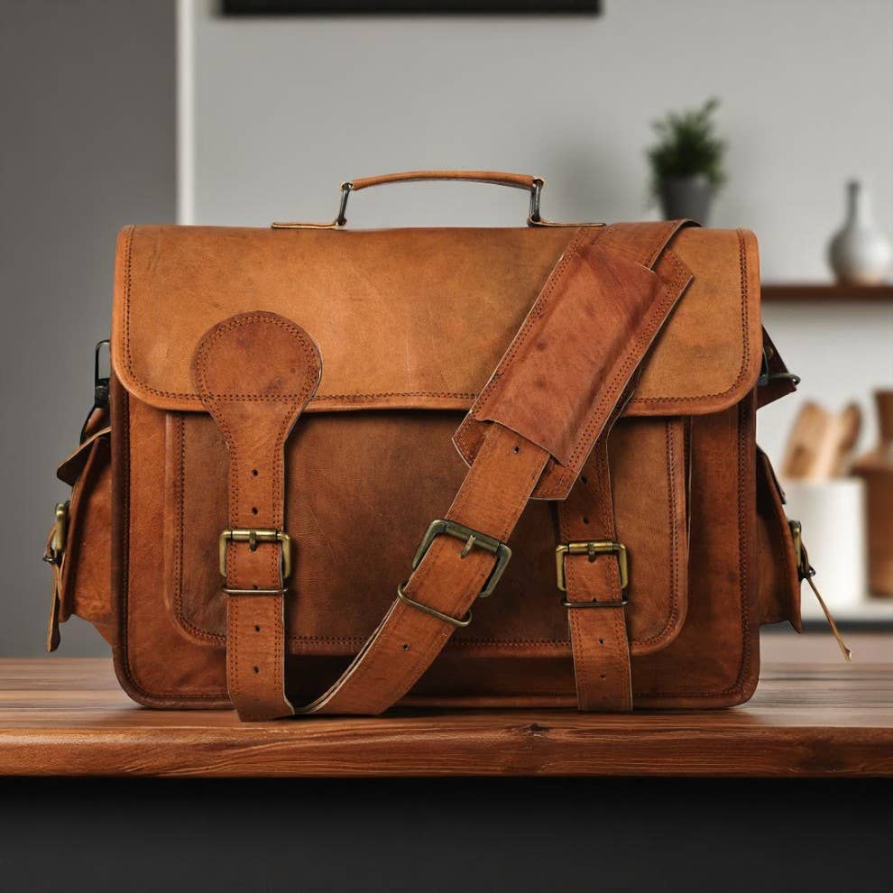 Hana Exports - Wholesale Messenger Bag - Unisex - Handmade Leather Messenger & Laptop Bags for Men2