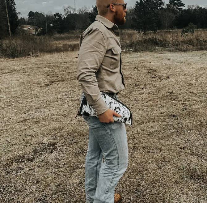 Texas Western Cowhide Bags and More - Wholesale Pouch - Unisex - 15” Case Cowhide