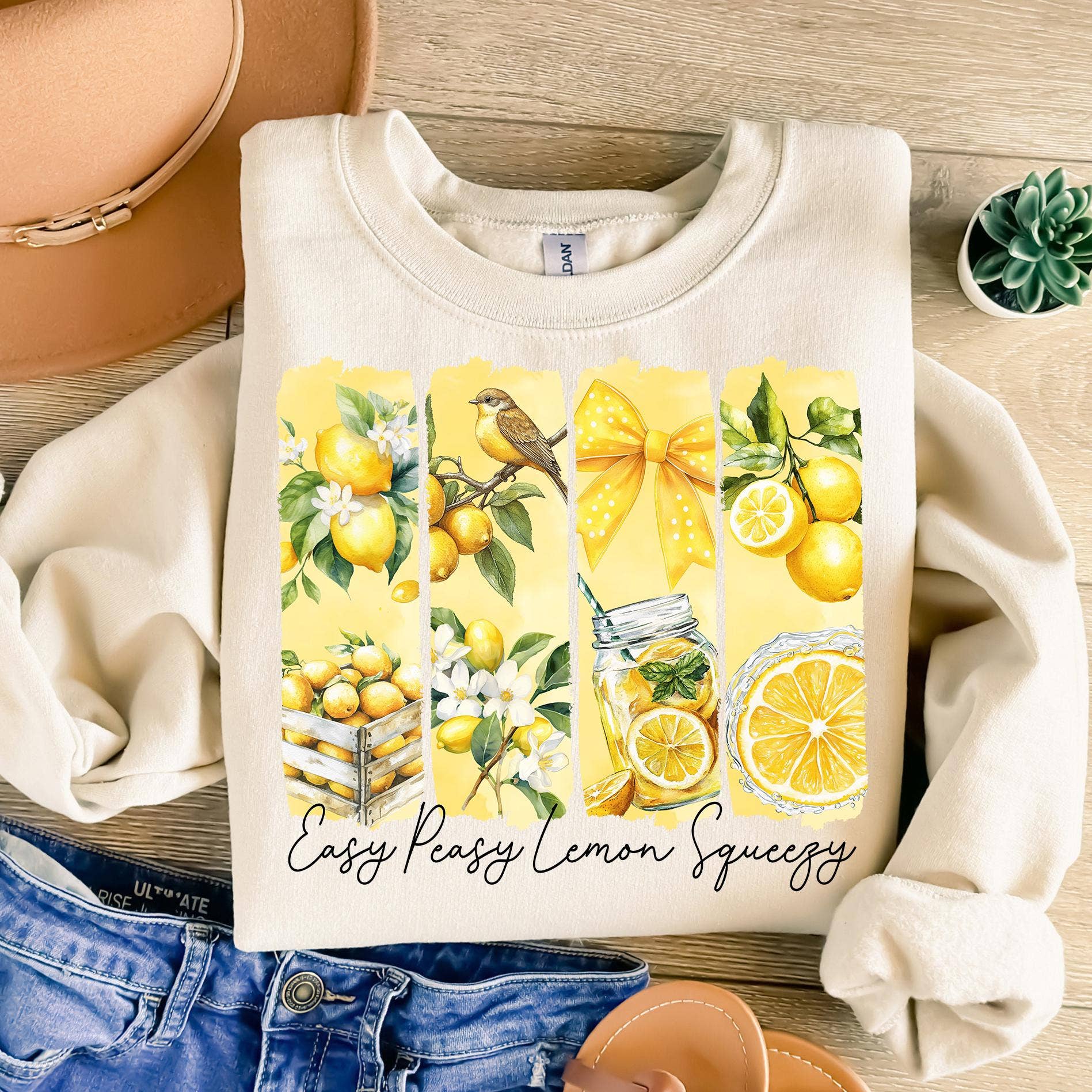 NVC Ecommerce LLC - Wholesale T-Shirt (Graphic) - Women's - Preppy Lemon Summer T-Shirt, Lemon Coquette Sweatshirt1
