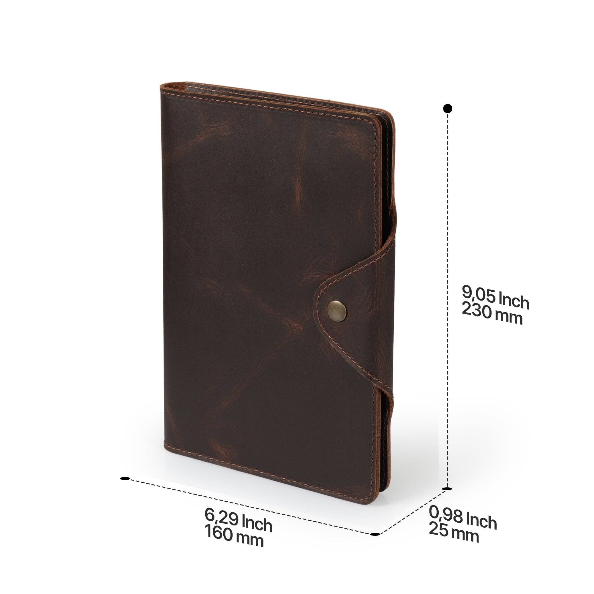 Londo - Wholesale Journal Cover - Londo Personalized Top Grain Leather Portfolio with Notepad (Snap Closure & Lock)51