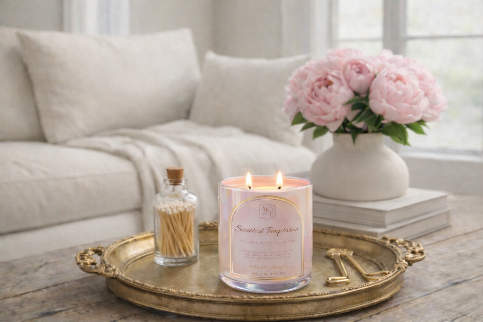 The Willow Tree Co - Wholesale Jar/Filled Candle - Sweetest Temptation Luminary1