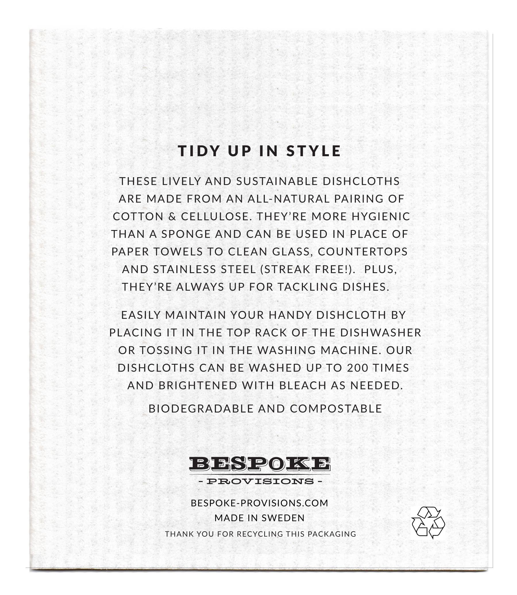 Bespoke Provisions – Engroshandel Køkkenhåndklæde – Bier på honningkage svensk opvaskeklud - Genanvendelig svampeklud2