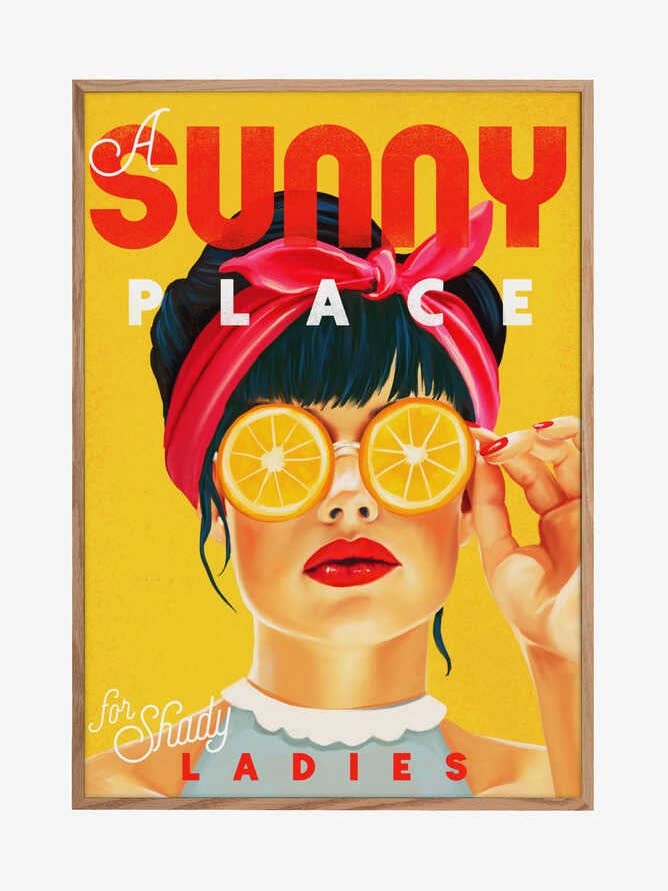 Een Zonnige Plek Voor Schimmige Dames Oranje Pin-up Kunst voor wholesale door Pictufy Wholesale