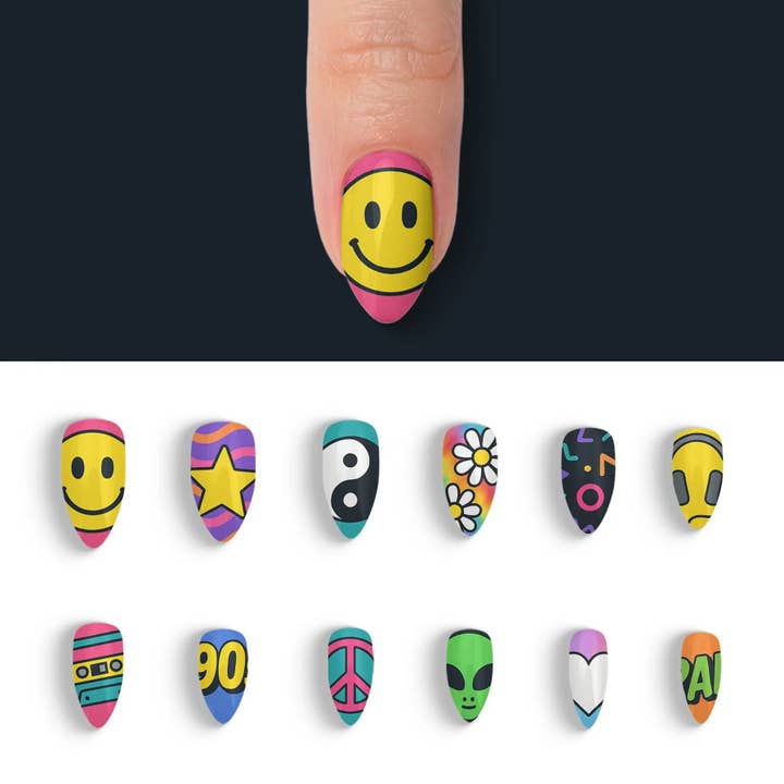 FYNE BODY - Wholesale Press-on/fake nails - Retro Drip 90's Press-On Nails1