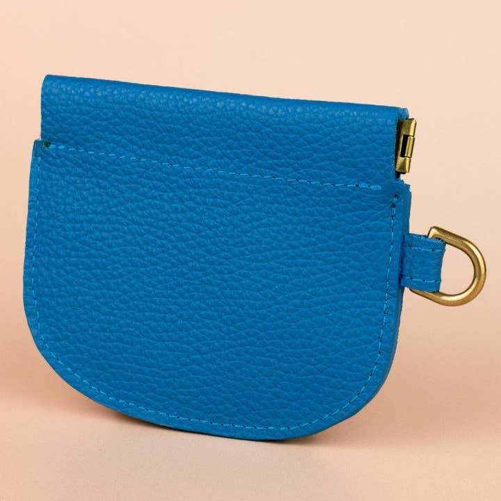 Cold Gold - Wholesale Card Holder - Women's - Slim Card Holder Case, Leather Wristlet in Matisse Blue9