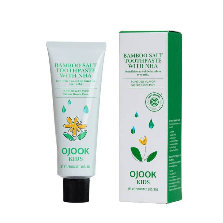 OJOOK Dentifrice pour enfants au sel de bambou avec nHA Pure Dew pour la vente par Senti Senti
