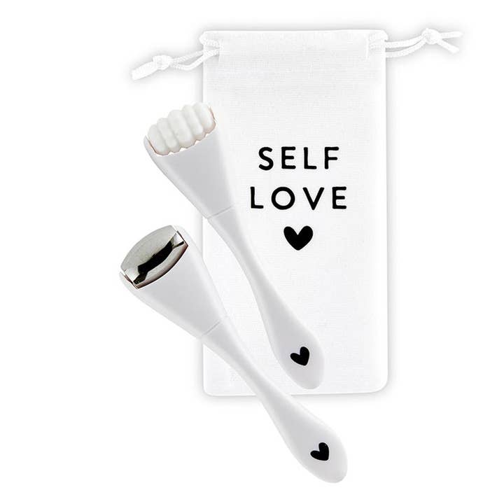 Bella Sleep + Spa - Wholesale Face/Beauty Roller - Spa To-Go Set - White Rollers with White Bag