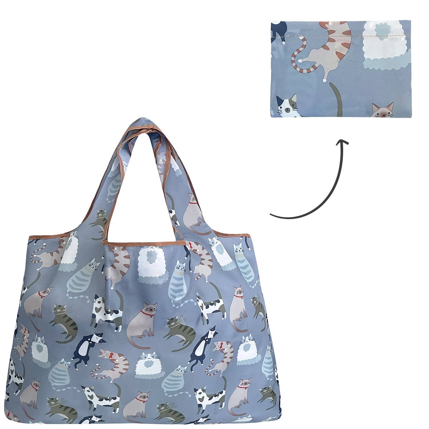 Wrapables.com - Vente Sacs de course/à provisions - Grand sac à provisions réutilisable en nylon écologique Wrapables32