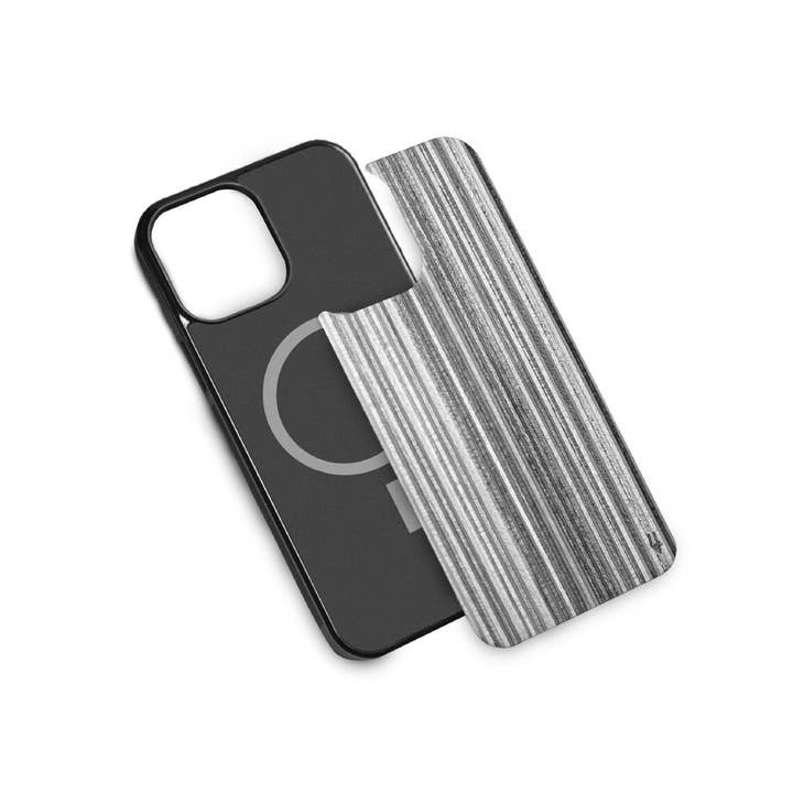 Skate4create - Wholesale Phone Case - Unisex - Wooden iPhone Magsafe case - Recycled Skateboard - Dark Blue