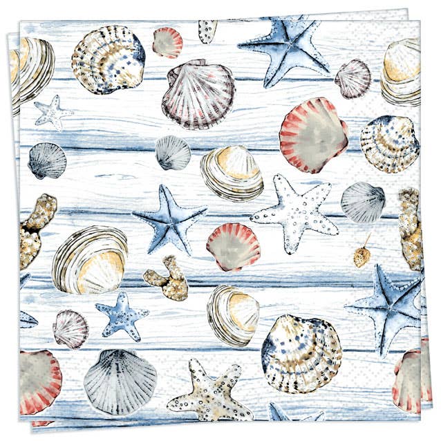 Beach Shells Luncheon Napkin for wholesale by Twilight Collection