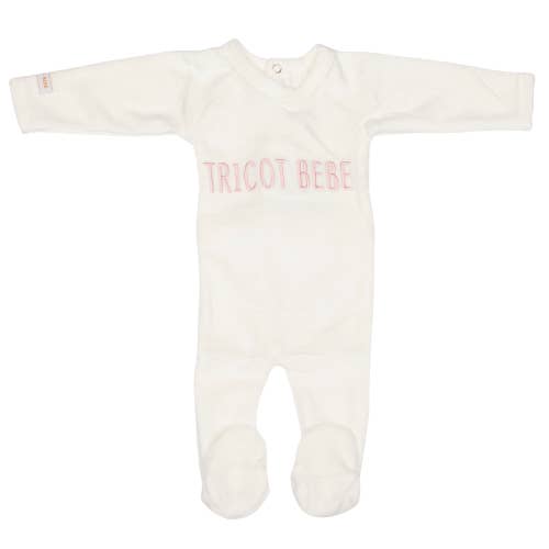 VELOUR FOOTIE for wholesale by Tricot Bebe